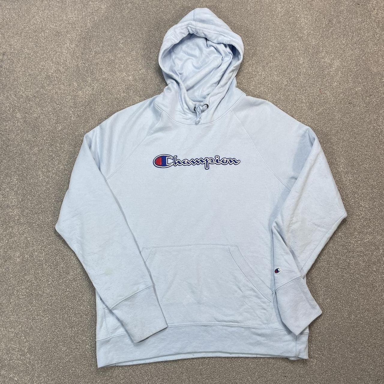 Womens light best sale blue champion hoodie