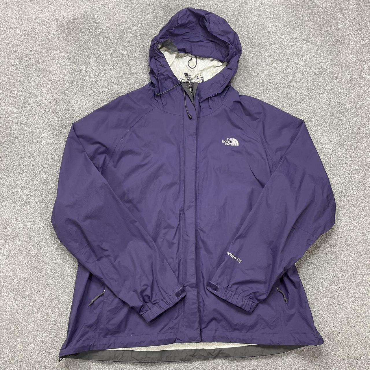 PURPLE NORTH FACE COAT full zip high neck jacket... - Depop