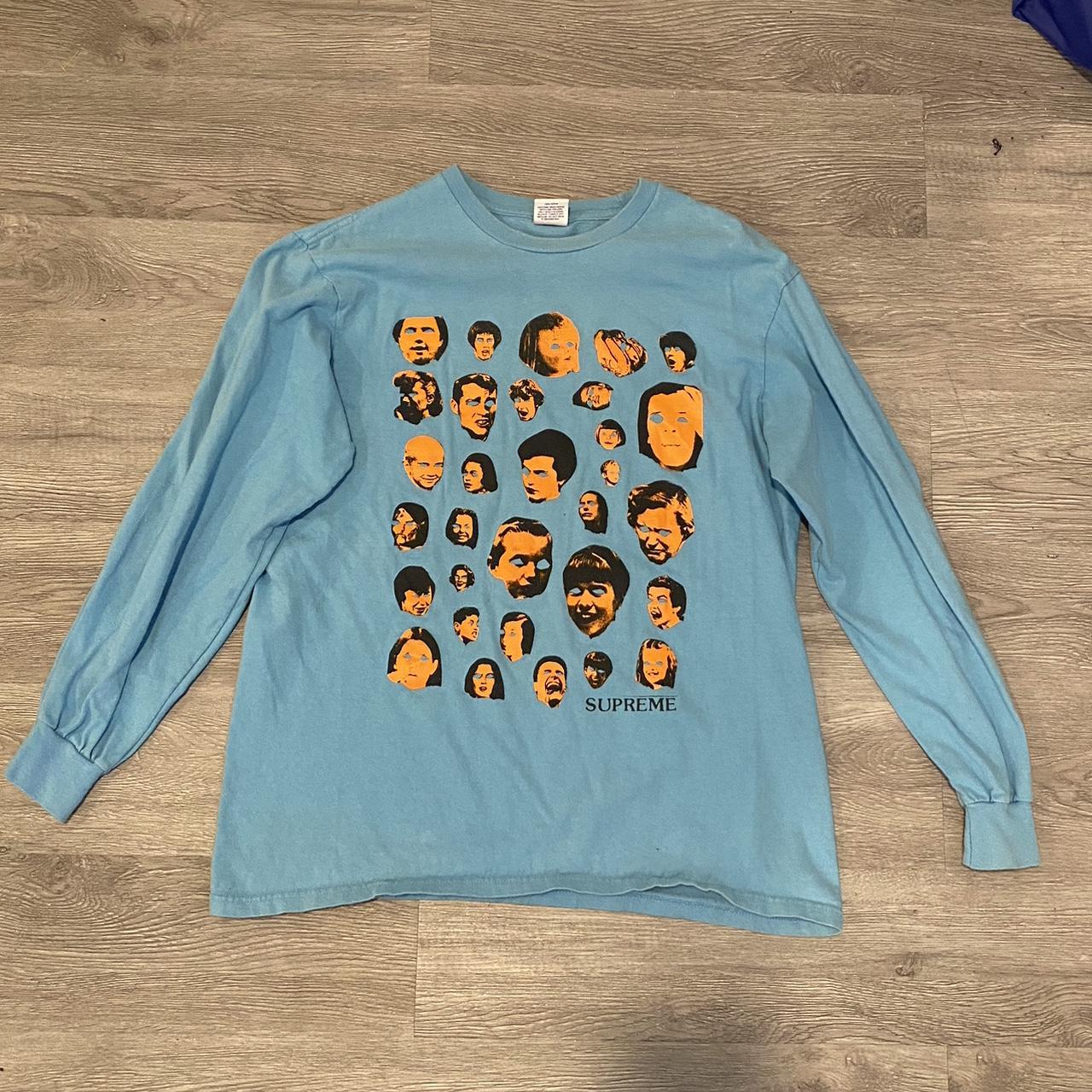 Supreme faces tee outlet bright orange