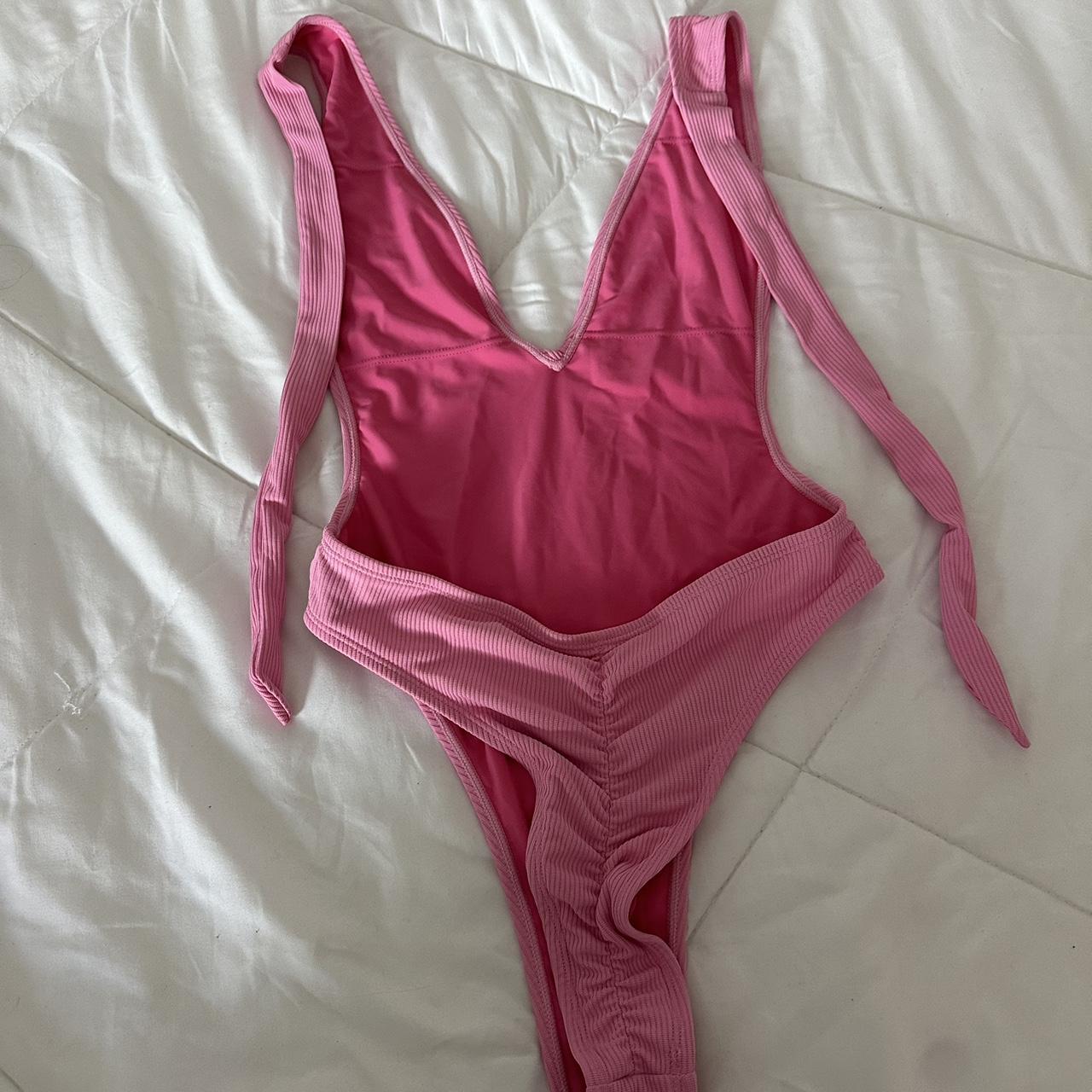 Pink one piece bikini from Javavi swim bikini - Depop