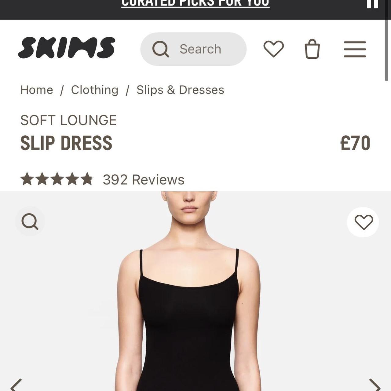 Womens Skims black Tank Slip Dress