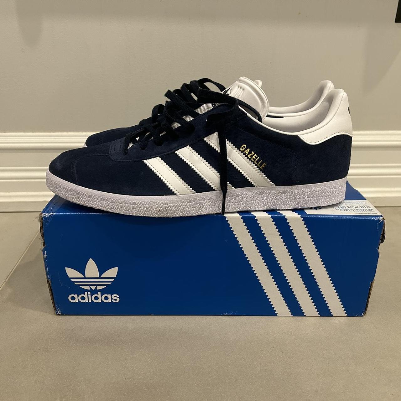 Adidas Gazelle Navy Blue Size Us 11.5 message for... - Depop