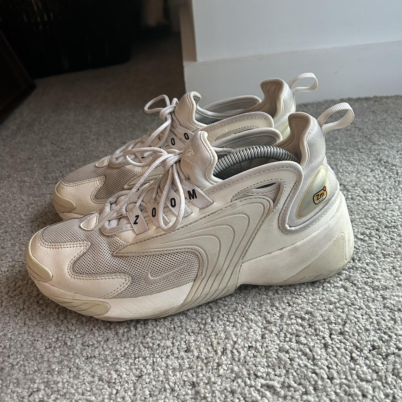 Nike Zoom 2k white cream trainers worn but plenty