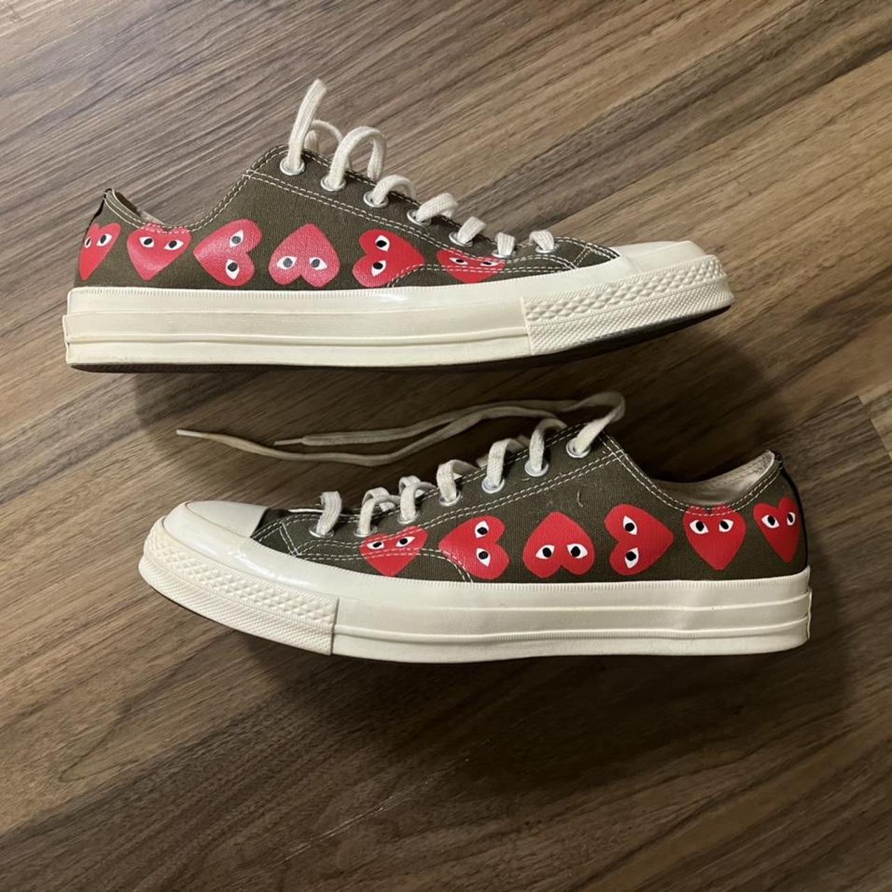 khaki cdg converse