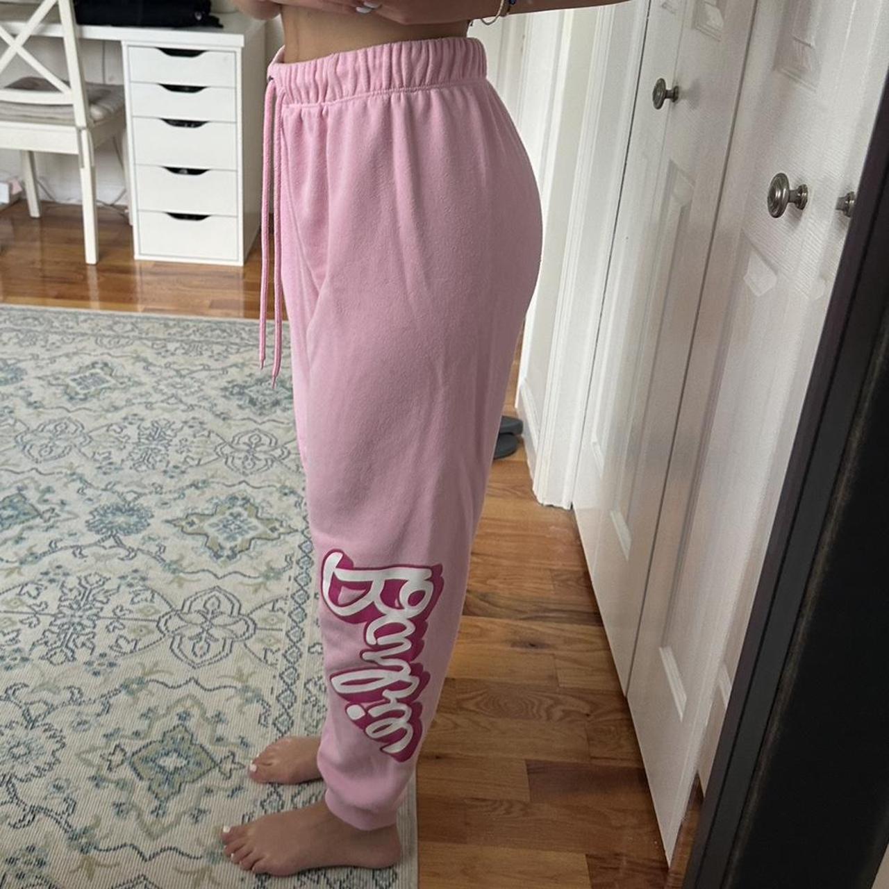 Bubblegum Pink BARBIE Sweatpants - Womens medium -... - Depop