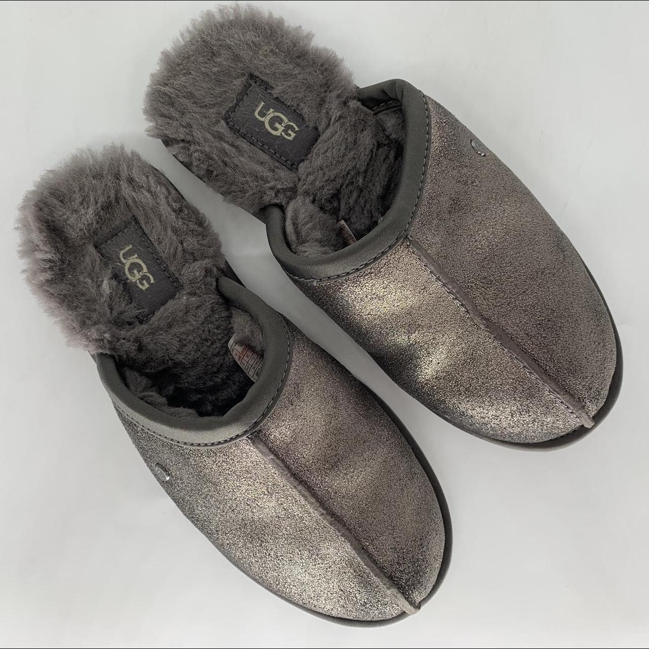 Silver discount ugg slides