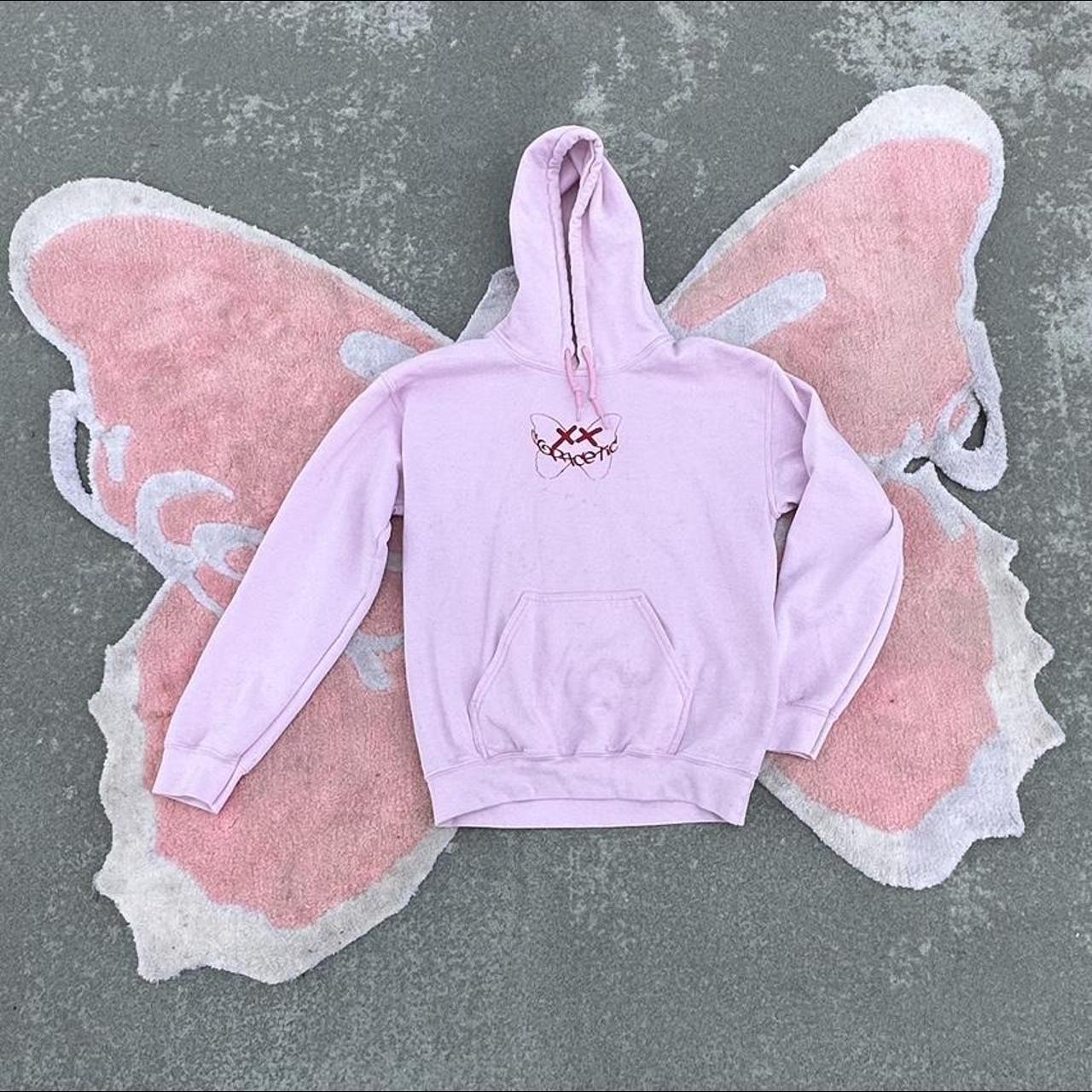 Pink Gio hoodie Handmade 1 of 1 - Depop