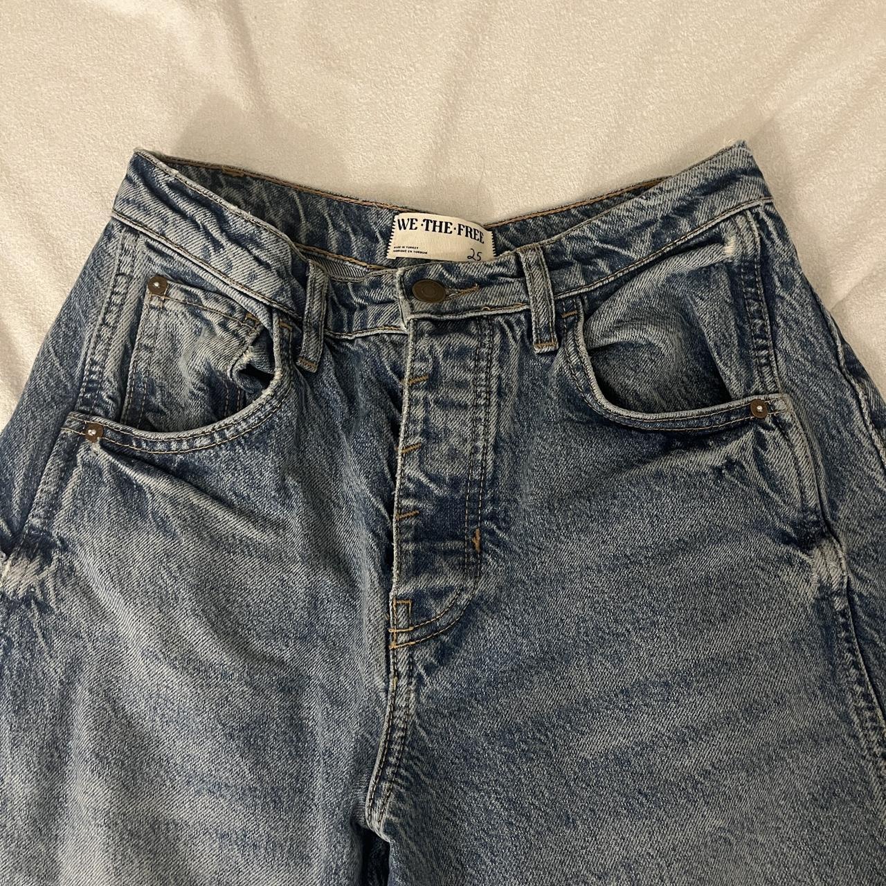 Free People barrel jeans in ultra light beam, size... - Depop