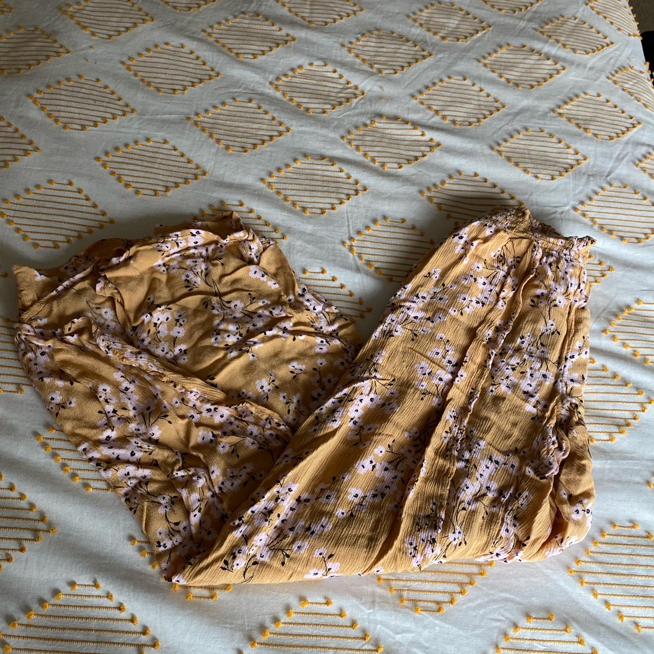 Billabong Women's Yellow and Pink Trousers (2)