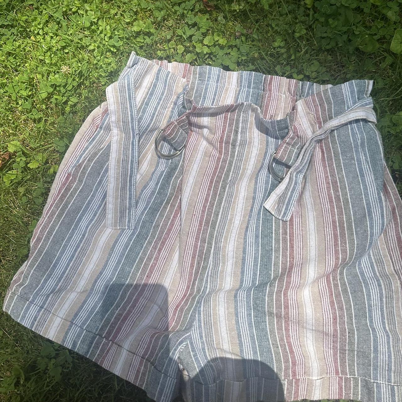 CI SONO striped shorts, canvas-like material, built