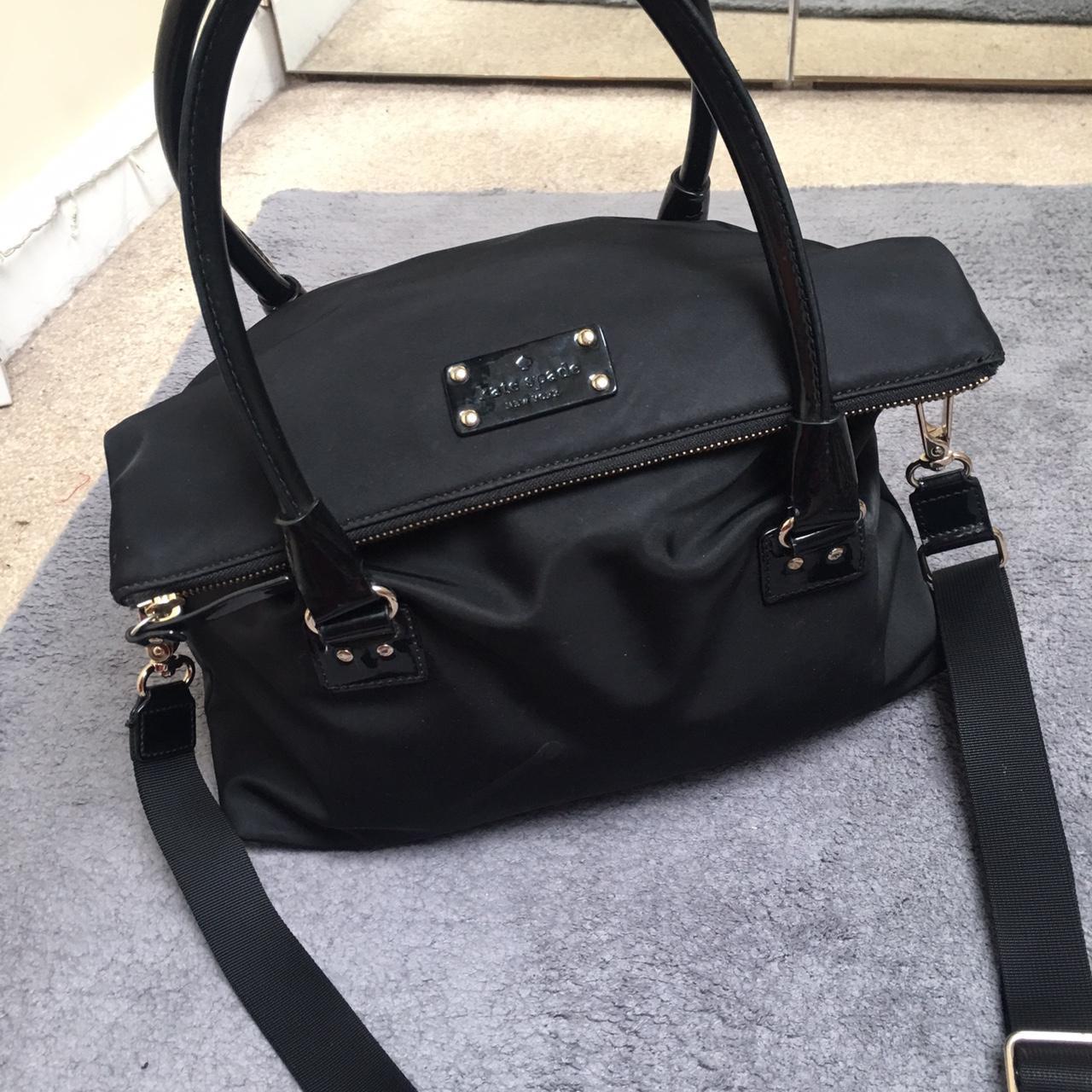 Kate Spade black handbag with shoulder straps in... - Depop