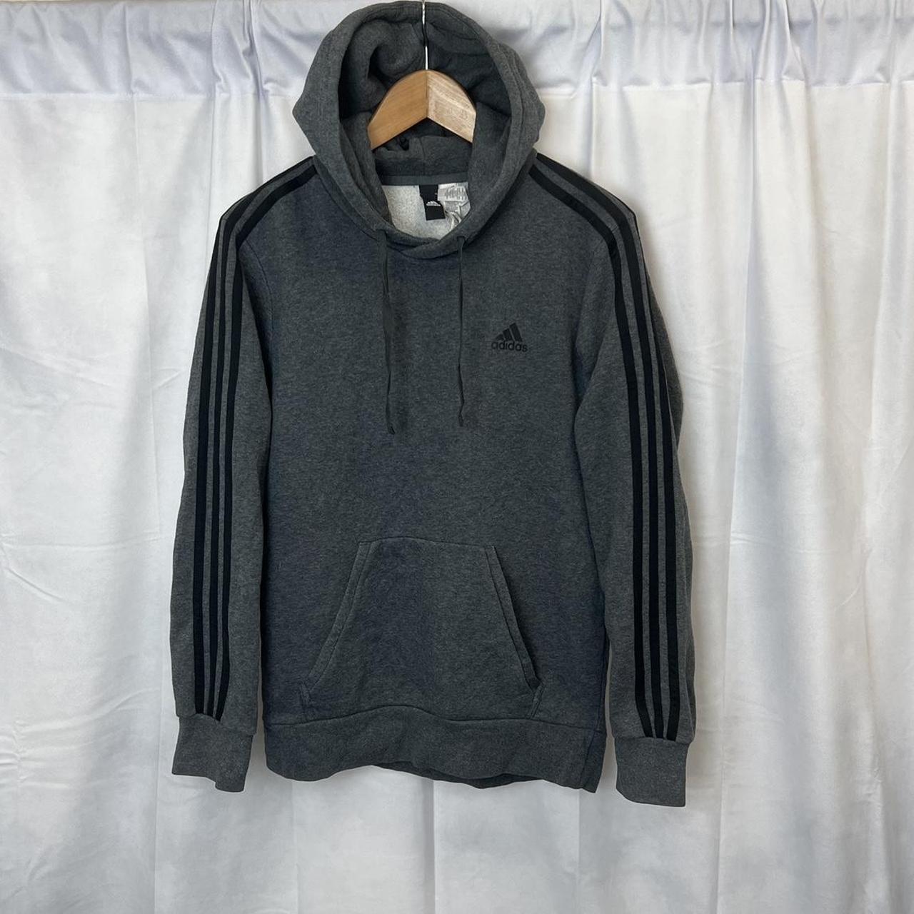 Adidas Men's Black and Grey Hoodie | Depop