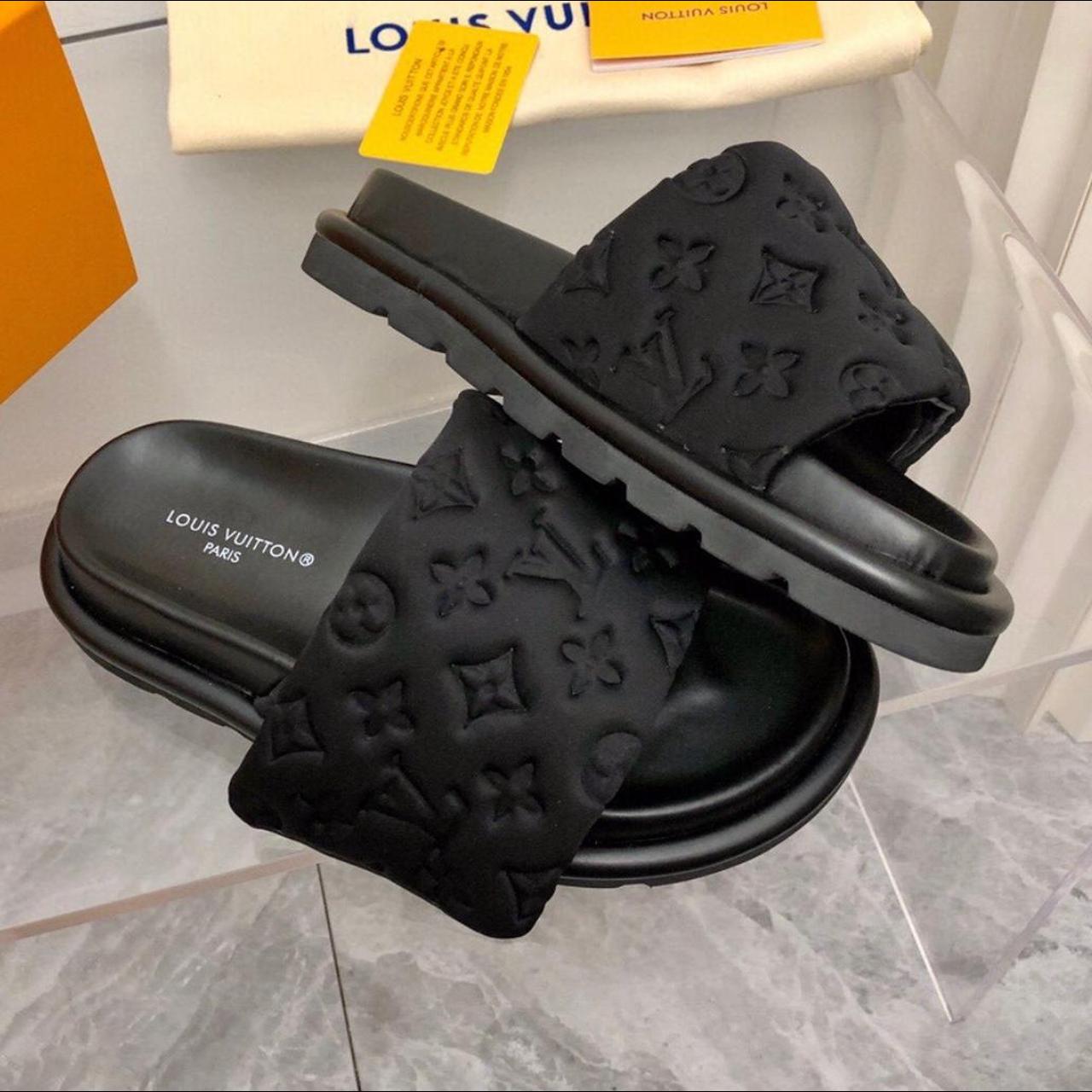 Louis Vuitton Women's Black Sandals | Depop