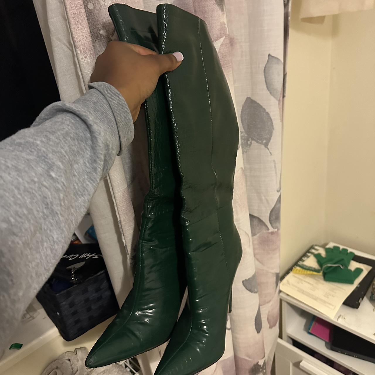 emerald green ankle boots