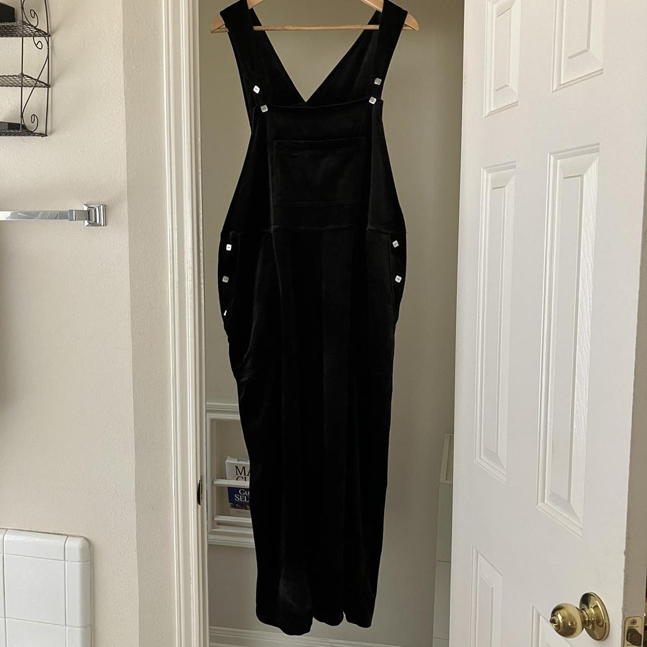 Black Velvet Overalls by “Coldwater Creek”, size Depop