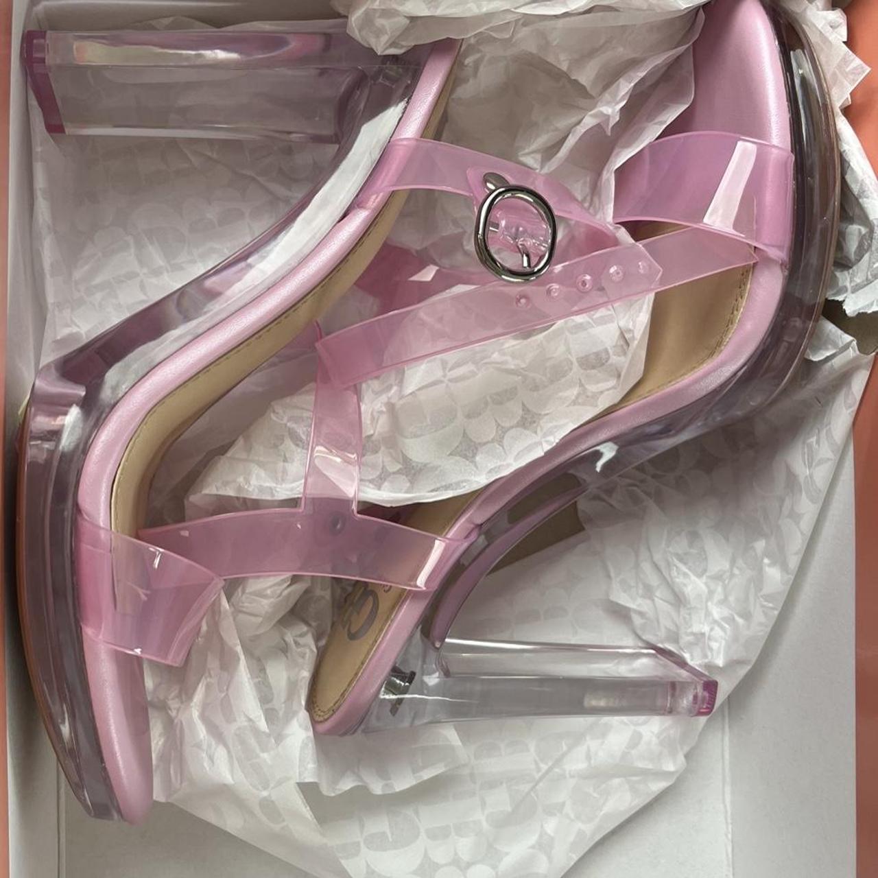 Barbie Pink Clear Heels // 🚨Only Wore Twice🚨 //... - Depop