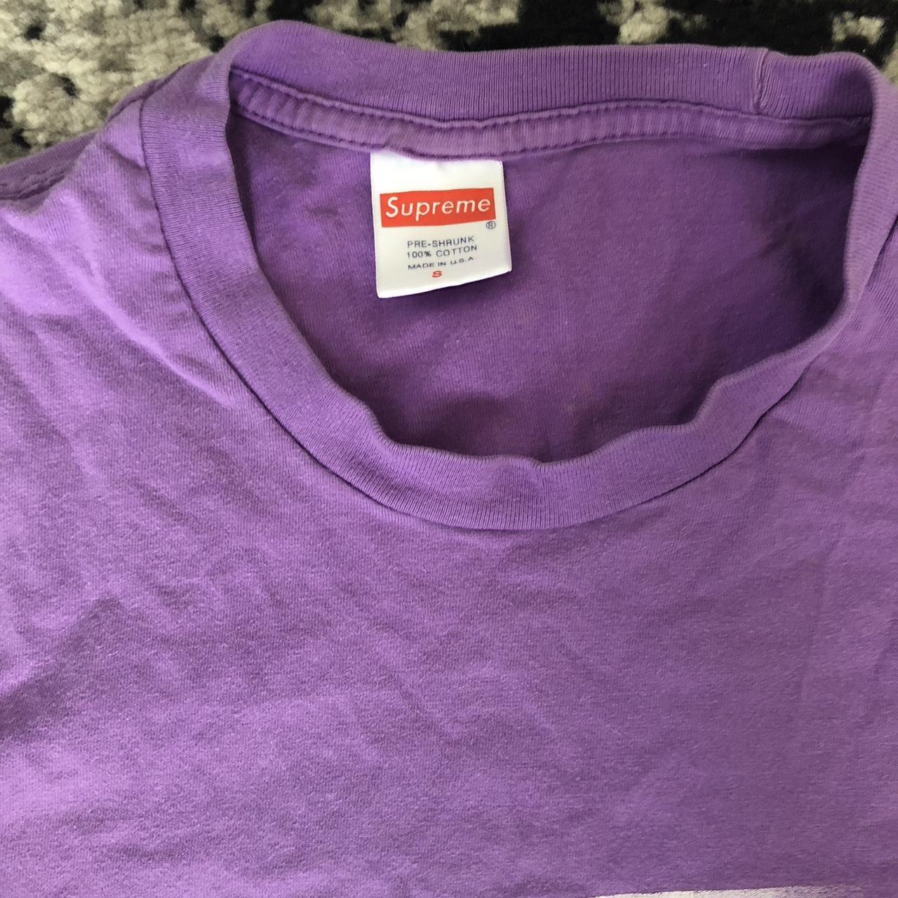 Supreme motion blur logo tee purple size s fits rlly Depop