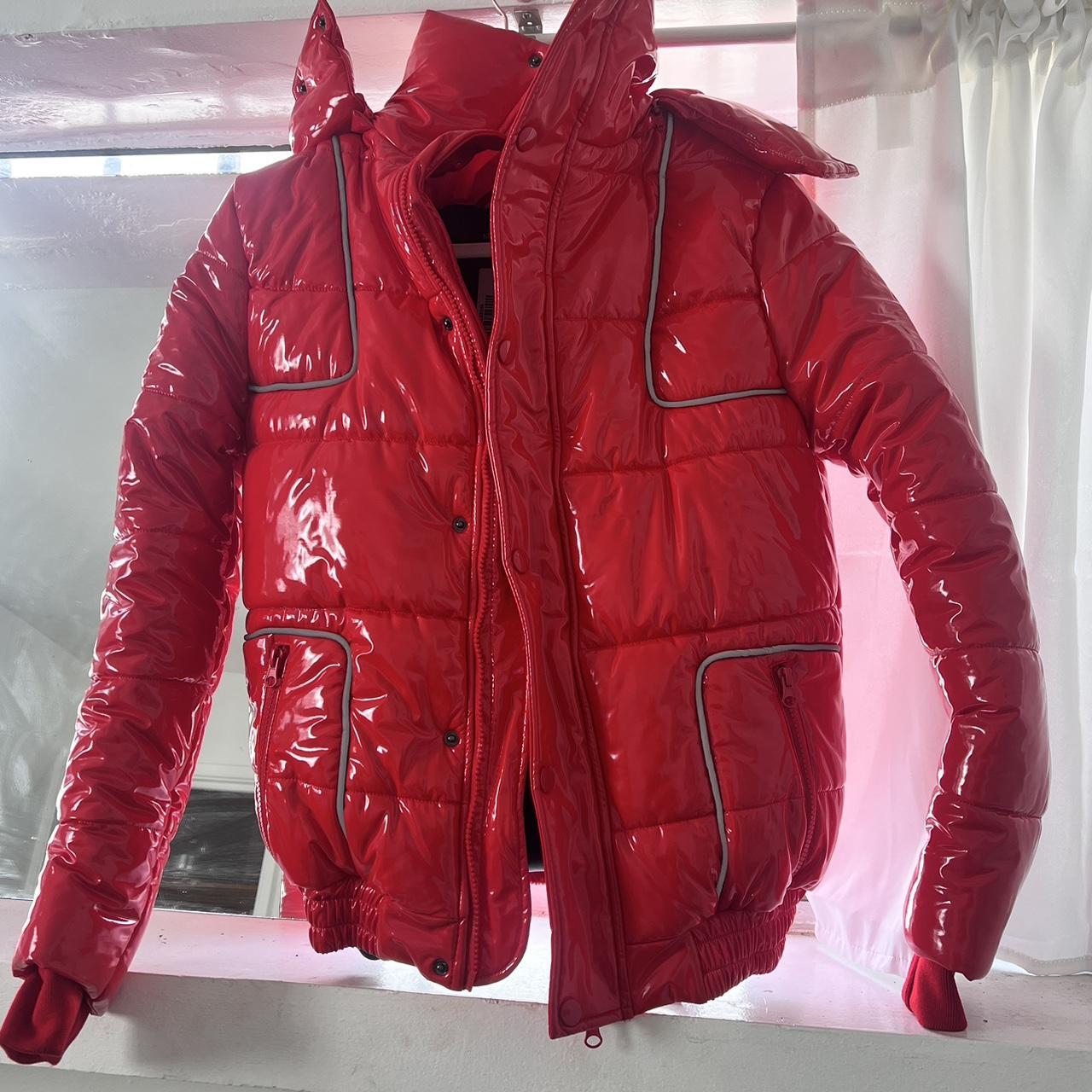 milano red puffer jacket