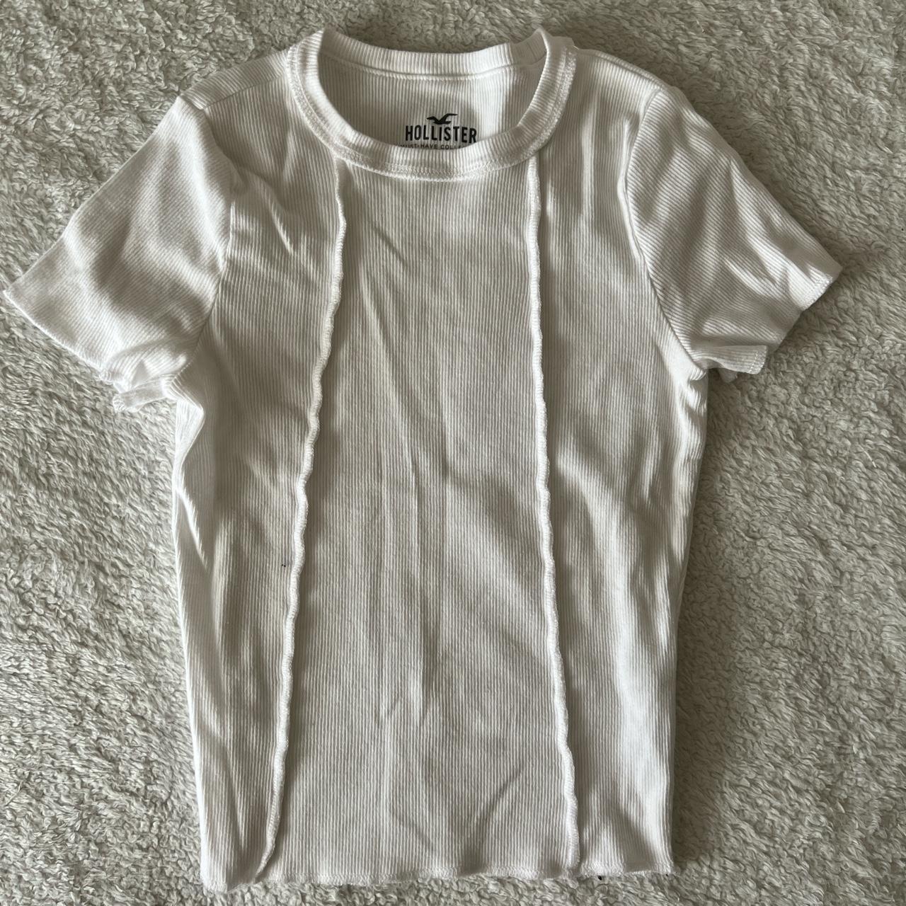 Hollister Ribbed Baby Tee Women's Size XS 10/10 All - Depop