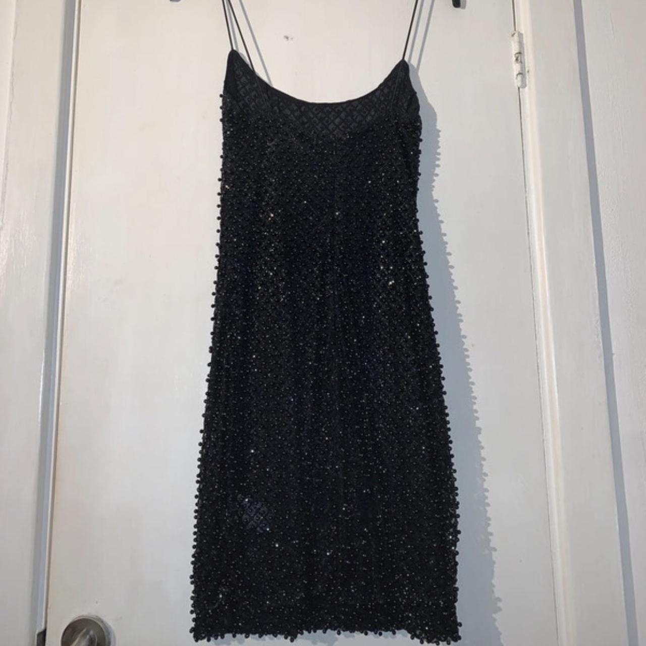 Oh Polly Drop A Glint black sparkly embellished... - Depop