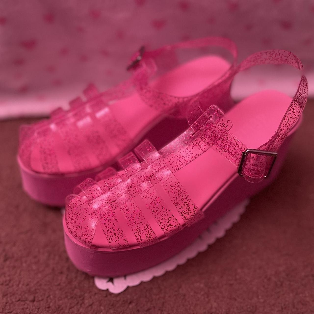 Pink jelly sandals womens on sale