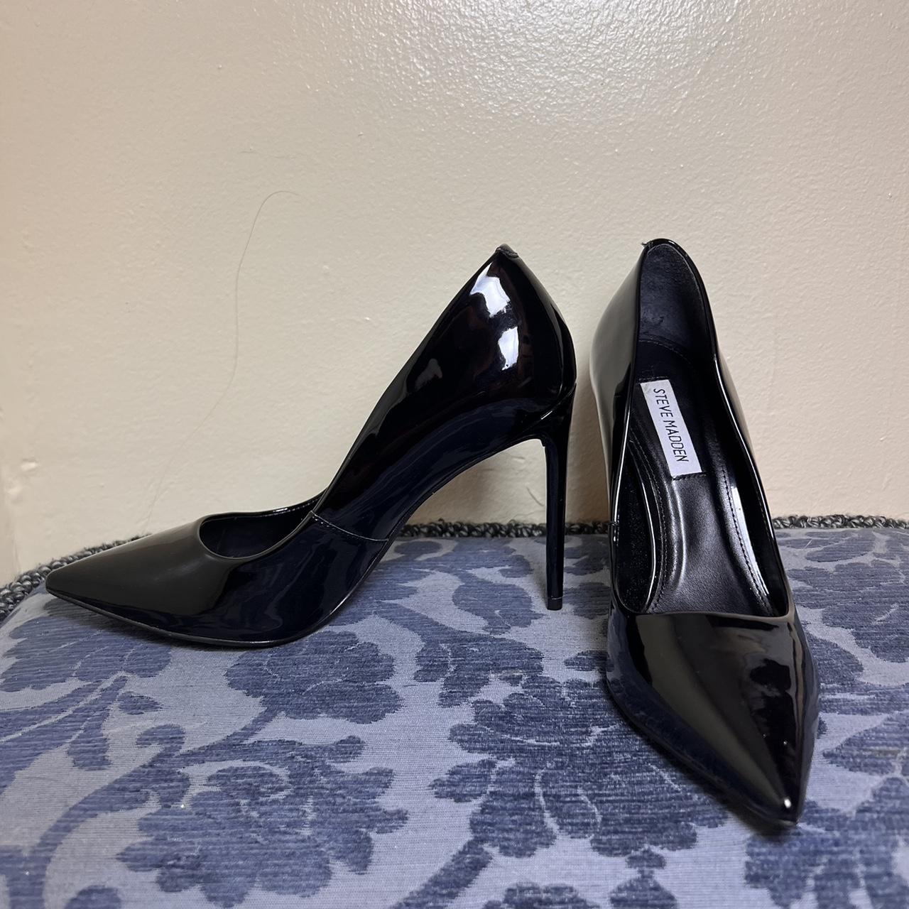 Steve Madden patent leather heels/pumps Size 8 Only... - Depop