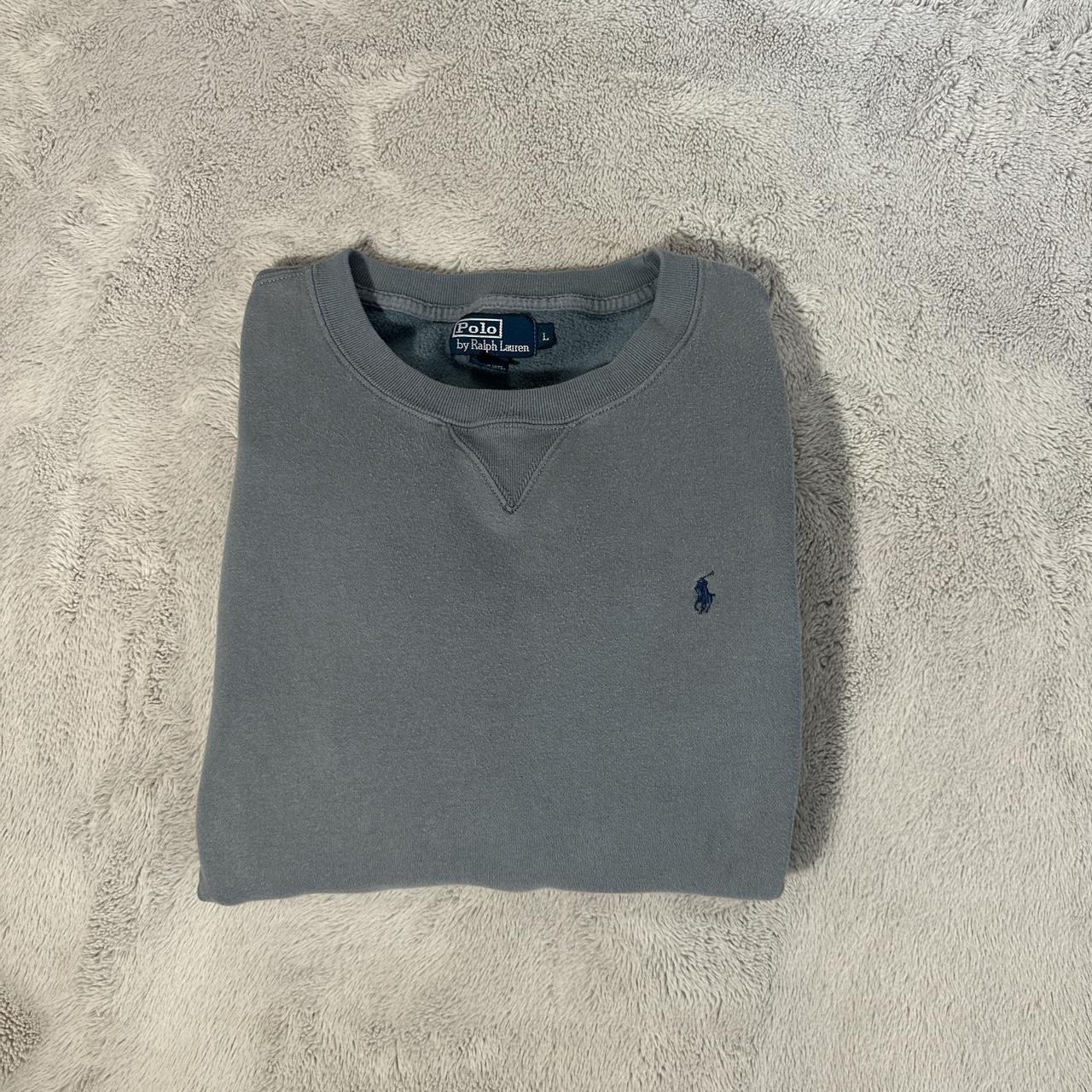 Polo Ralph Lauren blue crew neck with darker navy... - Depop