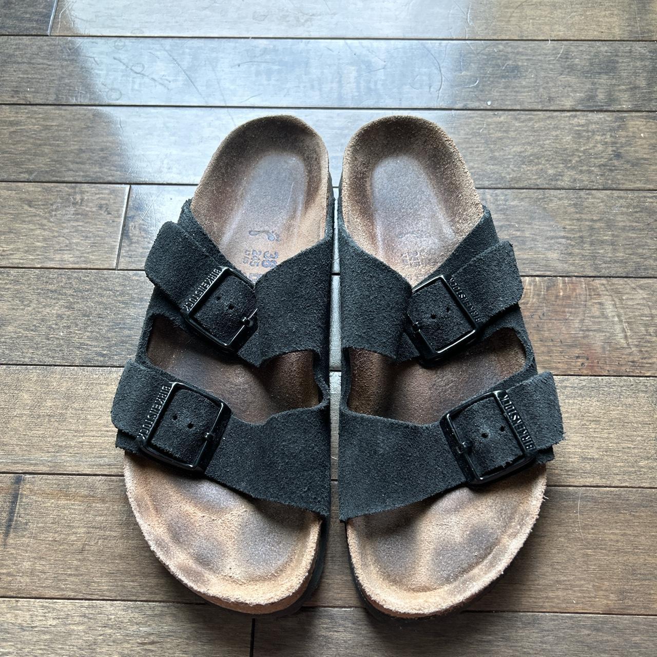 Black sued Birkenstocks (8-womens) #Birkenstocks... - Depop