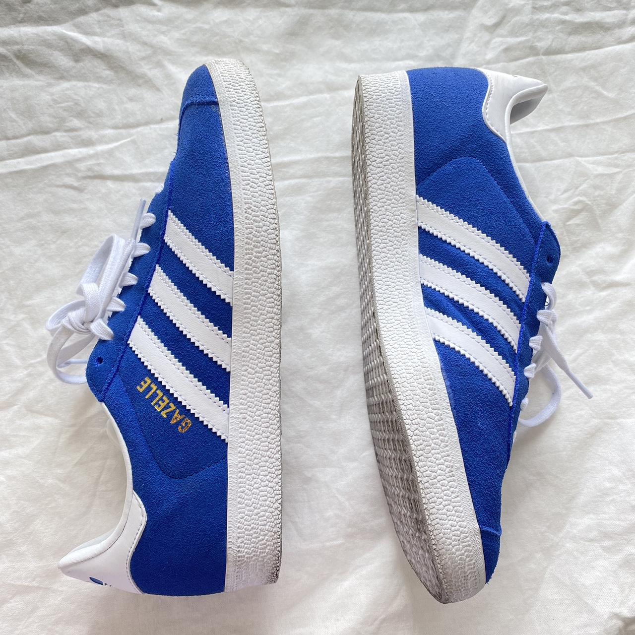 Limited edition gazelle adidas men blue suede... - Depop