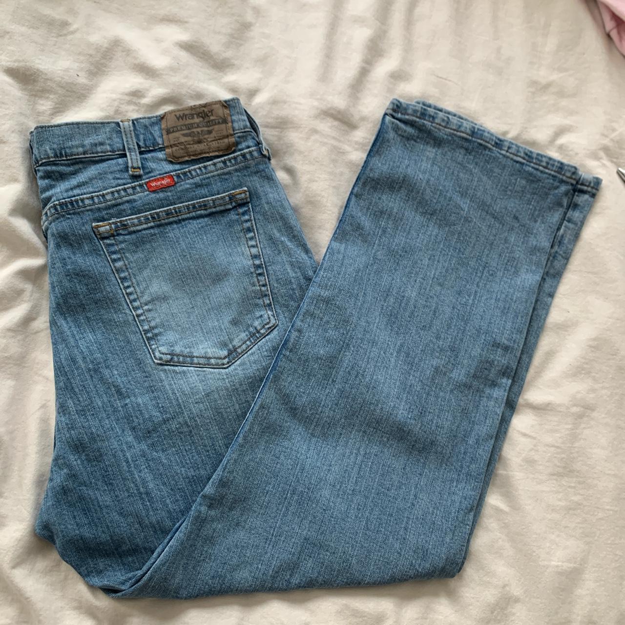 vintage wrangler baggy jeans 36x29 no... - Depop