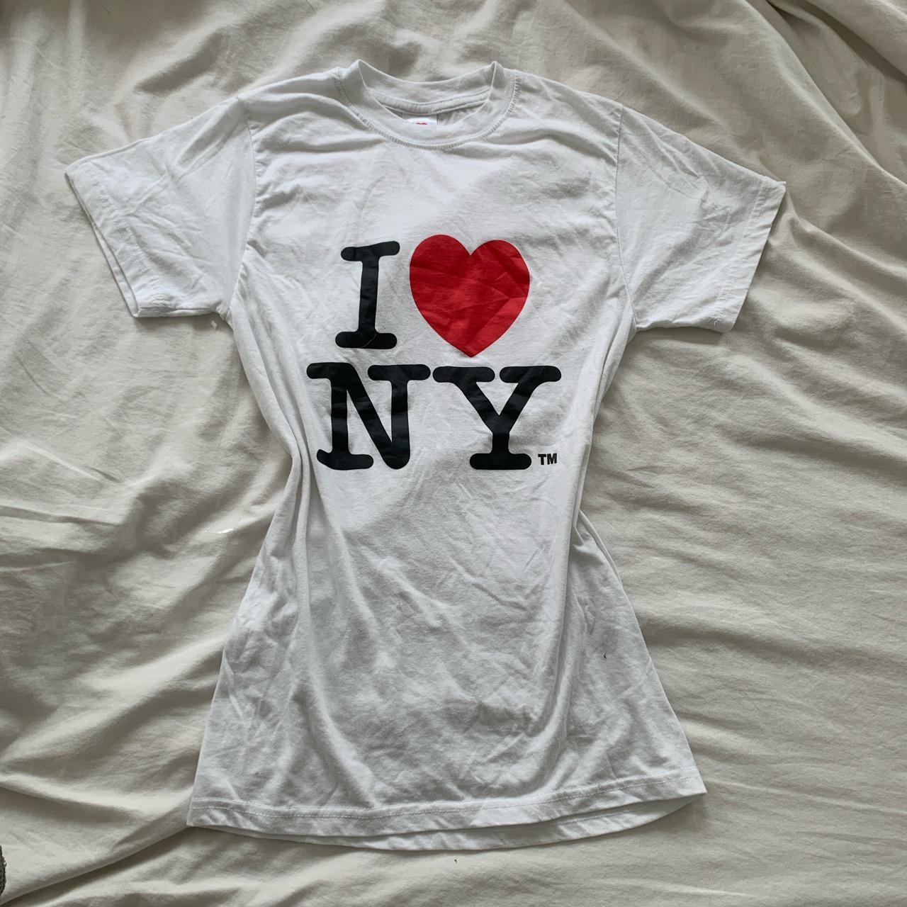 Women's White I Love NY T-Shirt