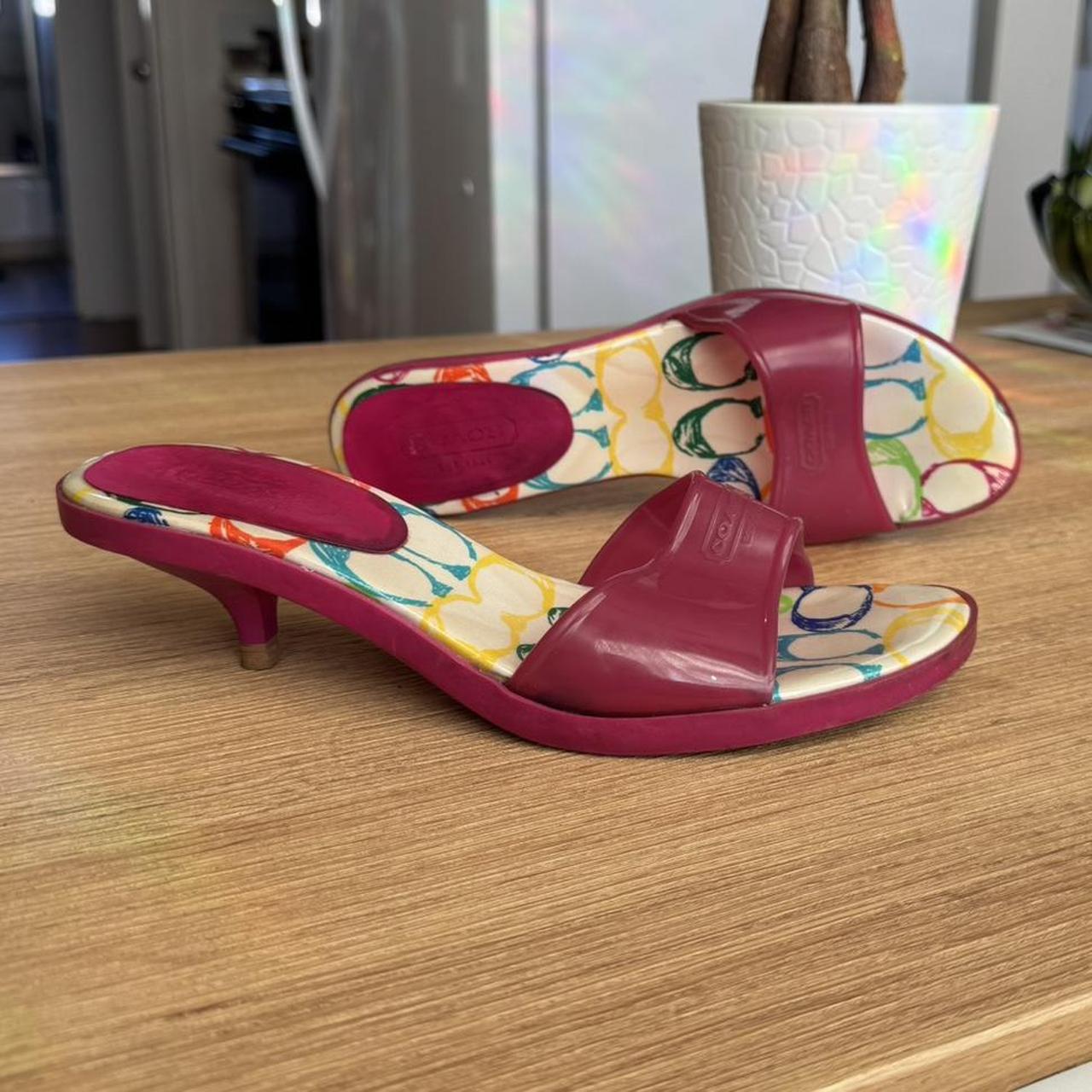 Coach authentic Women’s Logo Kitten Heel Sandals - Main Image