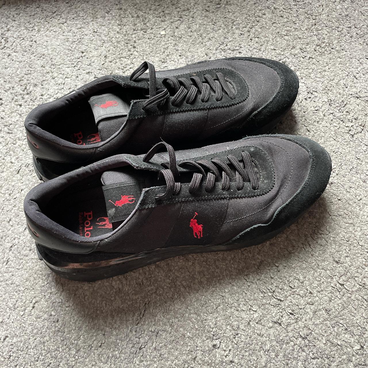 Polo shoes black and red online