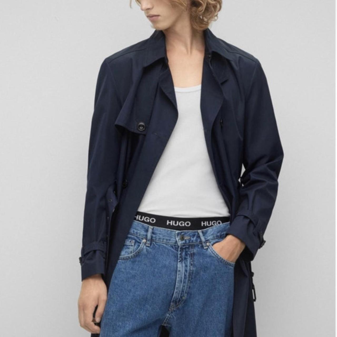 Hugo Boss Men's Navy Coat Depop