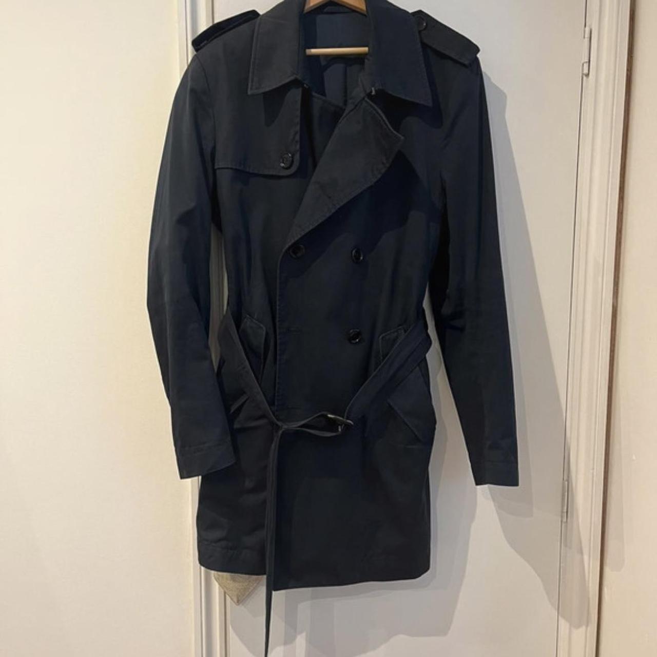 Hugo Boss Men's Navy Coat | Depop