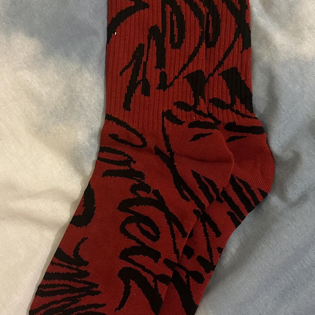 BRAND NEW Corteiz CRTZ Allstarz socks White & Red... - Depop