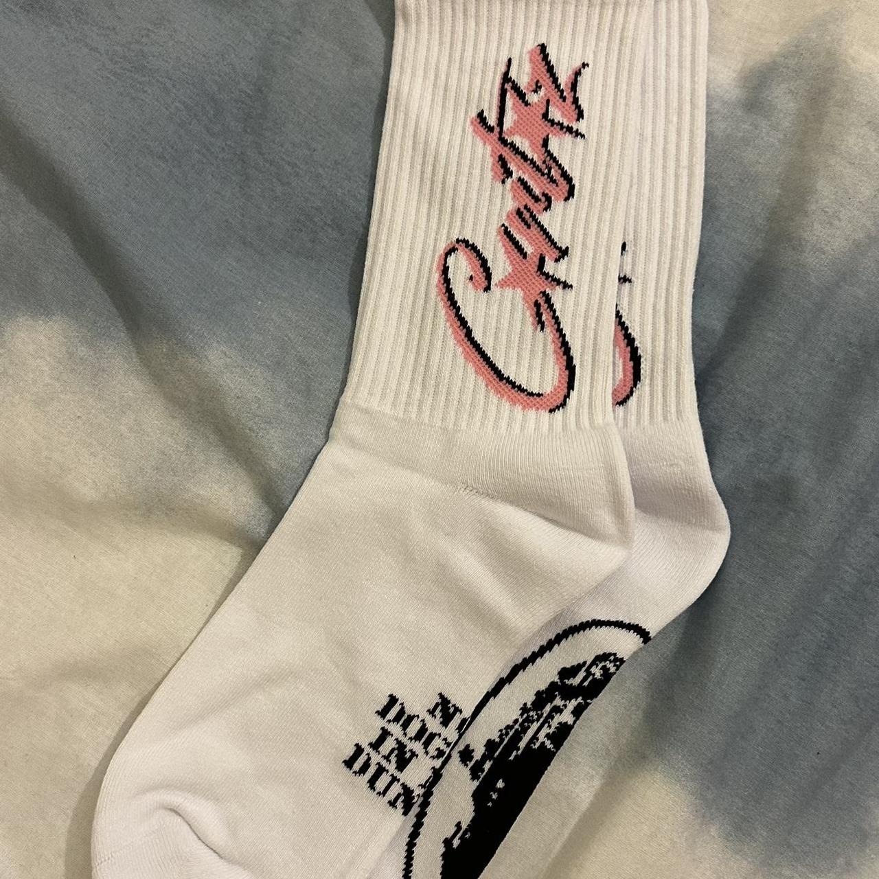 BRAND NEW Corteiz CRTZ Allstarz socks White & Red... - Depop