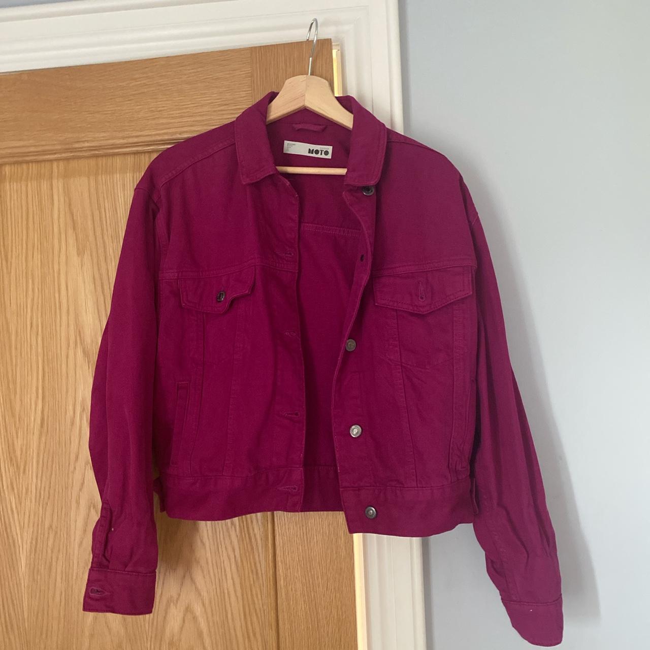 Topshop raspberry shop denim jacket