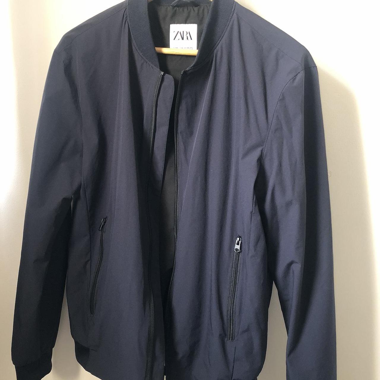 Zara Men's Navy Jacket | Depop