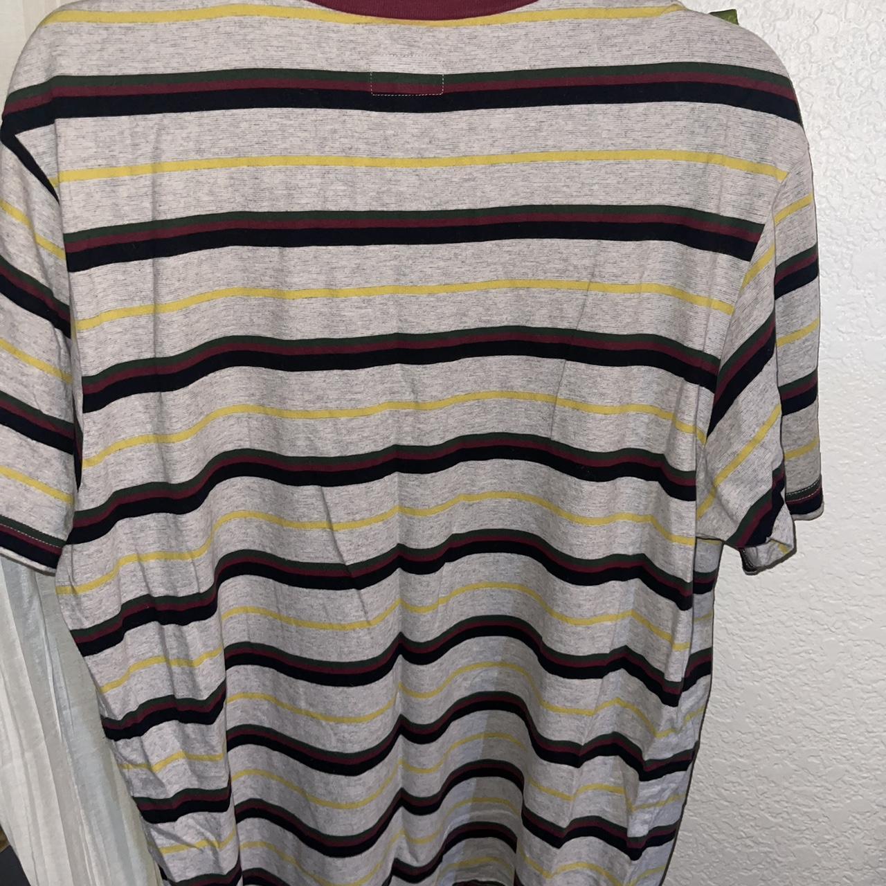 Supreme Shirt -size L -supreme heather stripe... - Depop