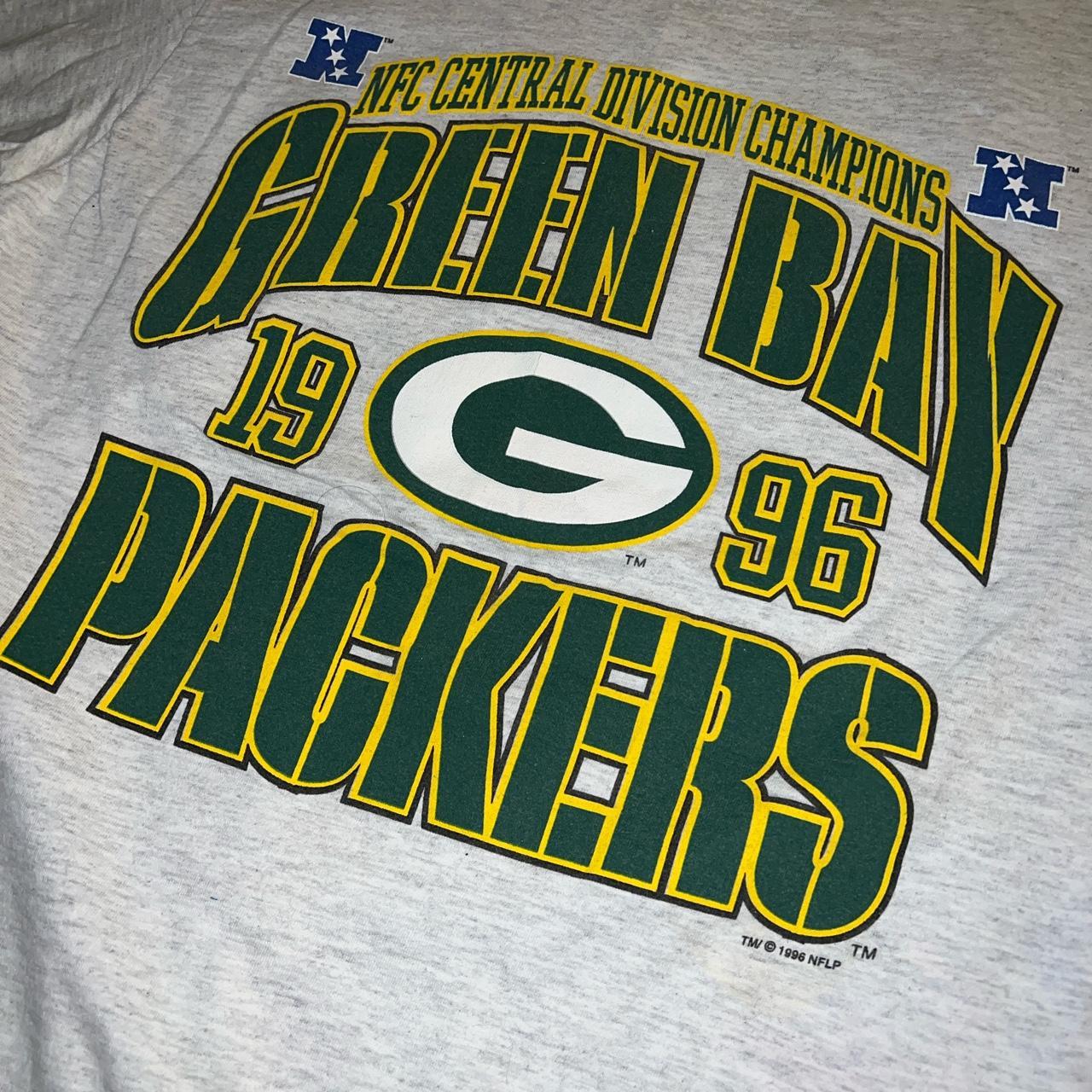 Green Bay Packer Black NFC Central Champions 1995 - Depop