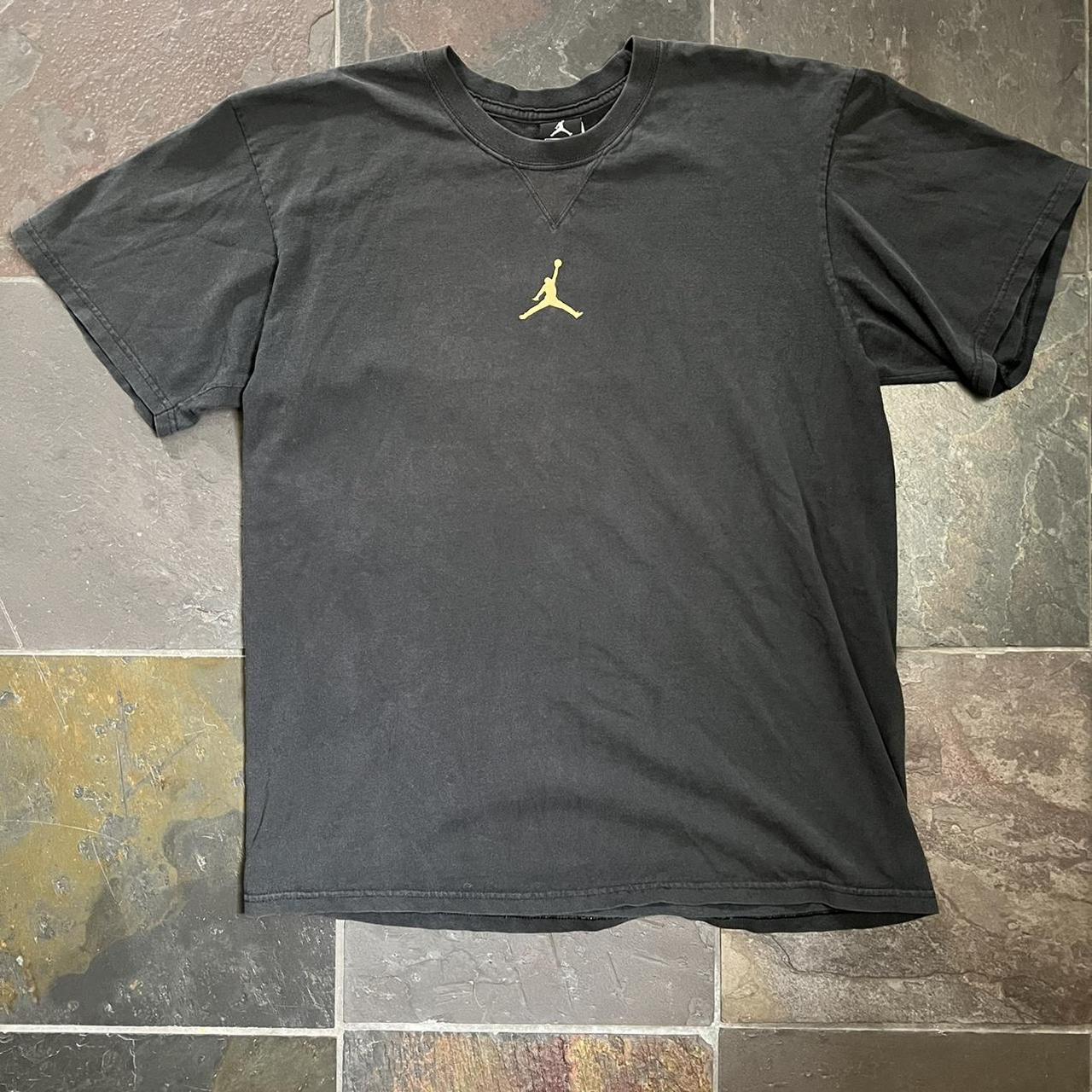 Vintage 2000s Jordan Brand Center Gold Jumpman T... - Depop