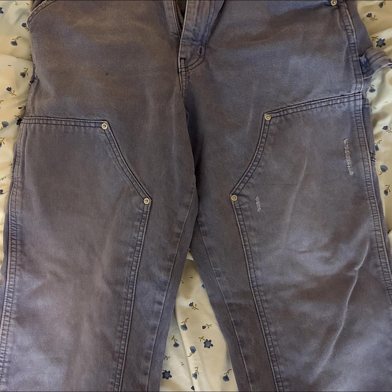 purple, high-rise, carpenter jeans - Depop