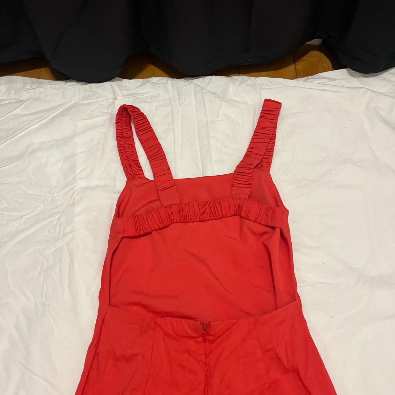 Zara Women's Pink and Orange Dress Depop