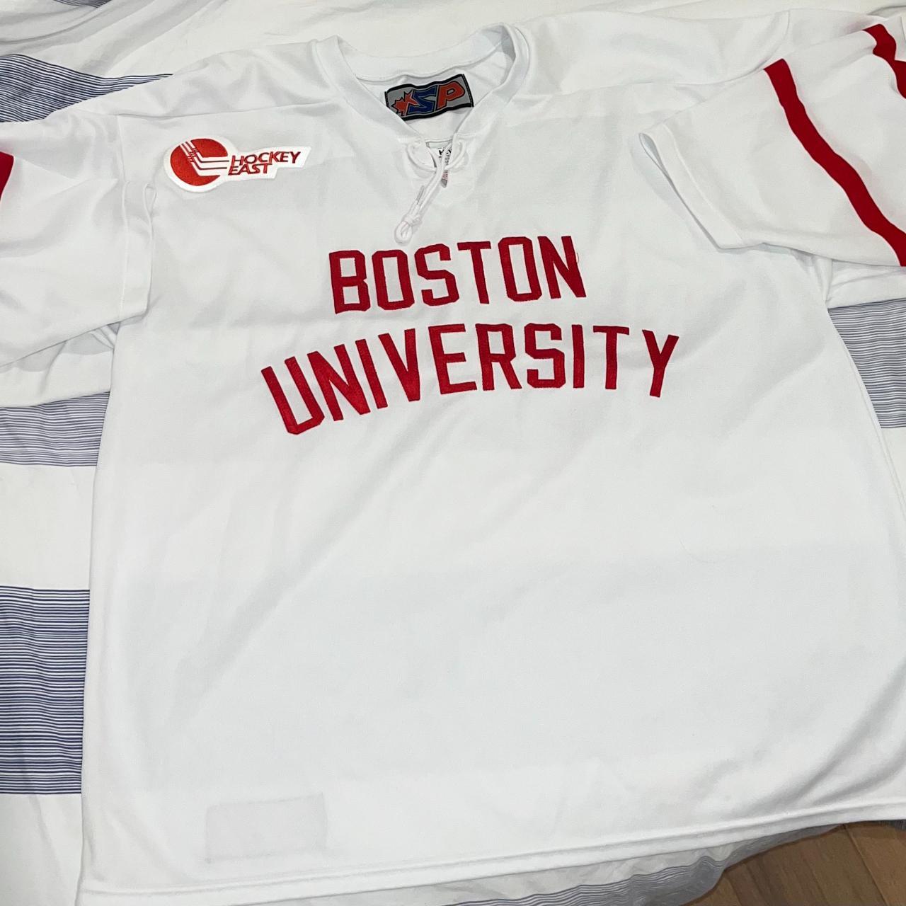 Men's White Boston University Hockey Jersey