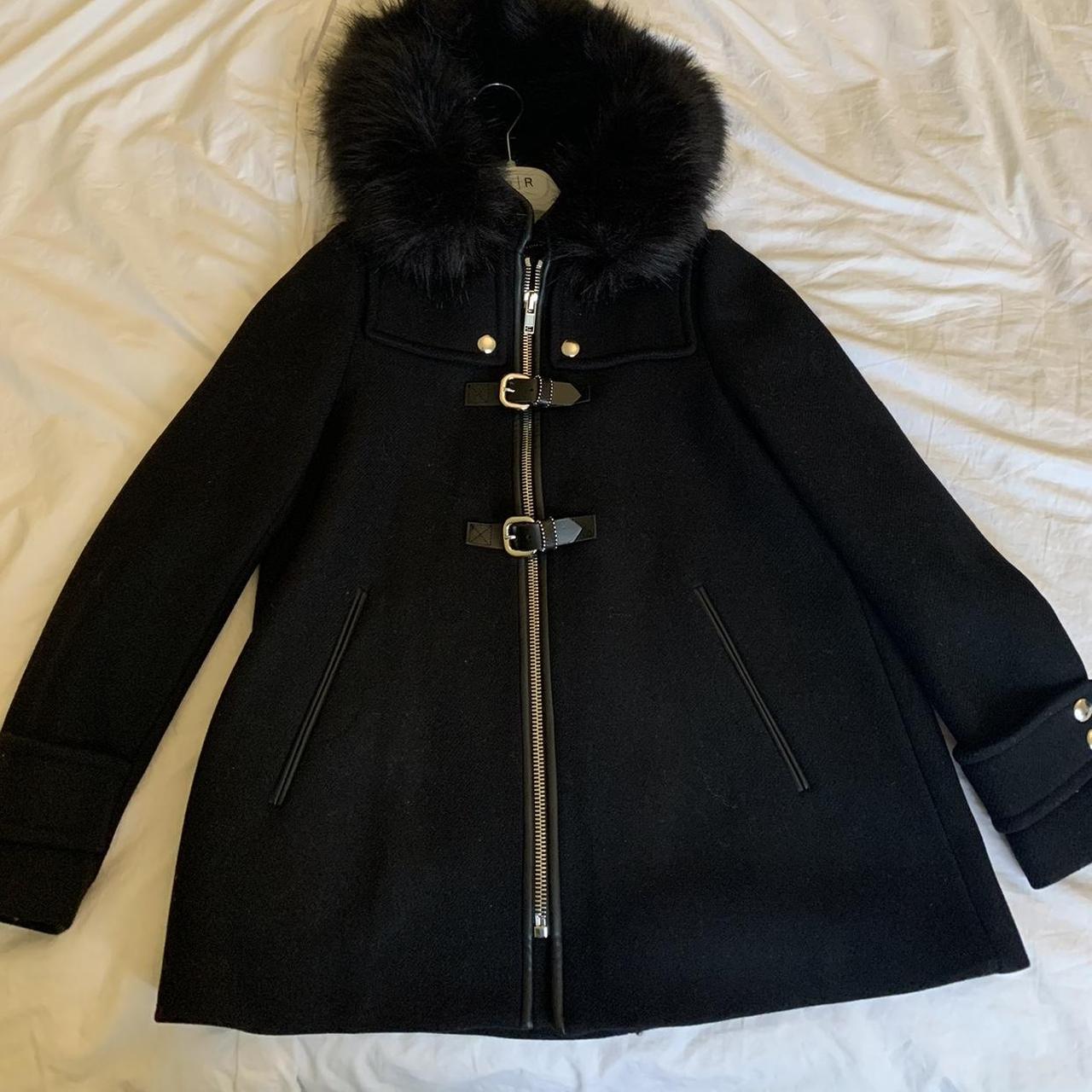 Zara Women's Black Coat Depop