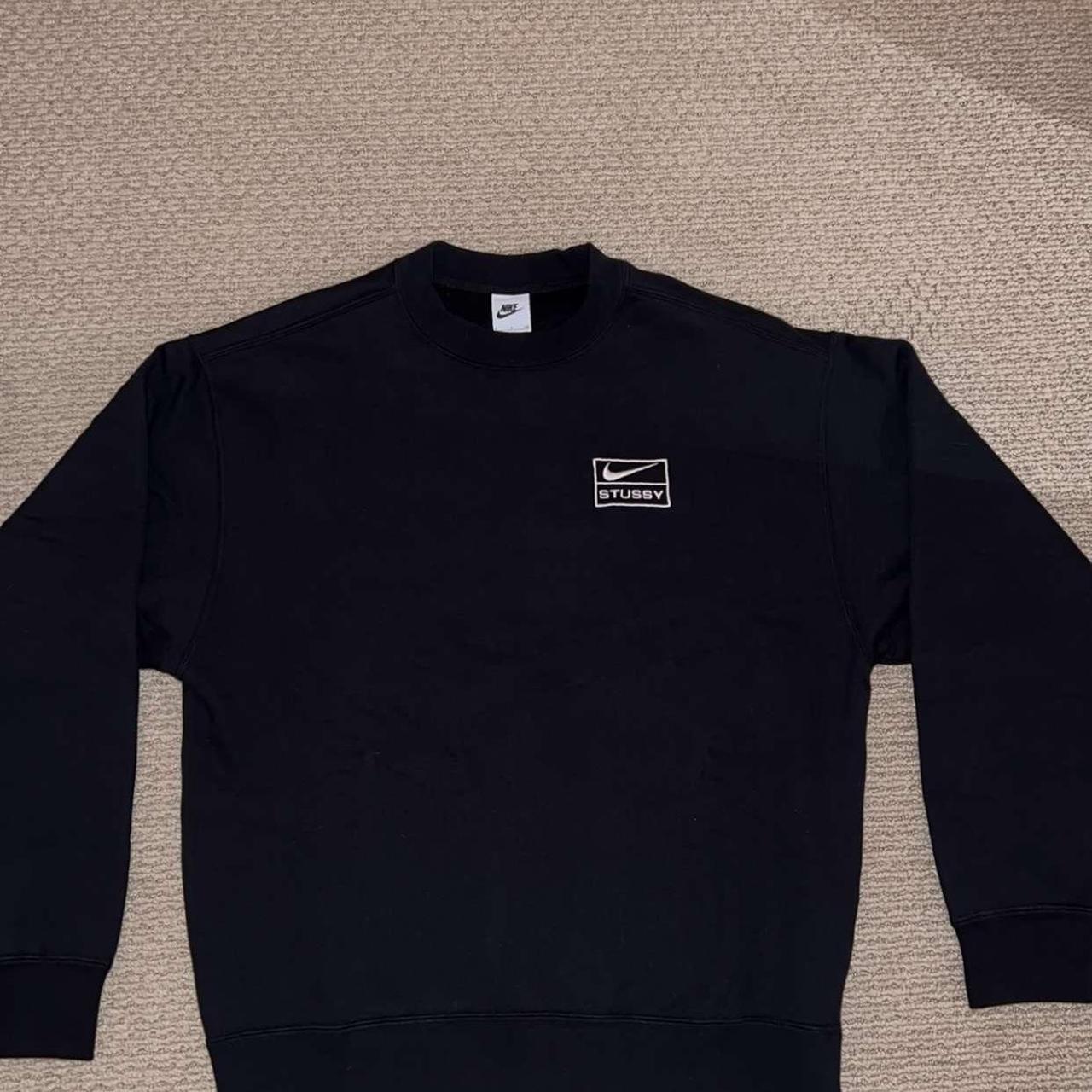 Stussy x Nike Acid Wash Fleece Crew 'black' - brand... - Depop