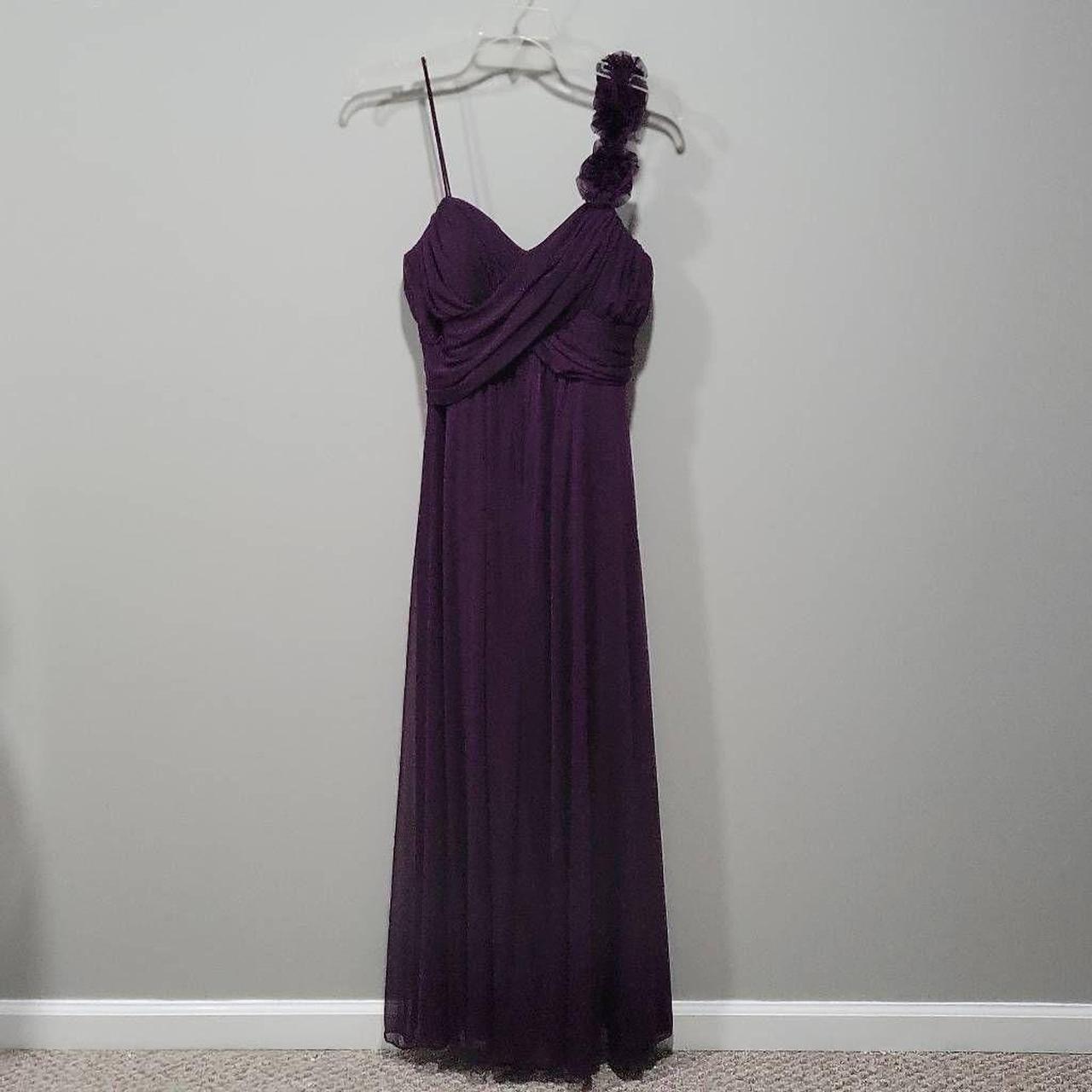 Betsy and adam purple clearance long dress