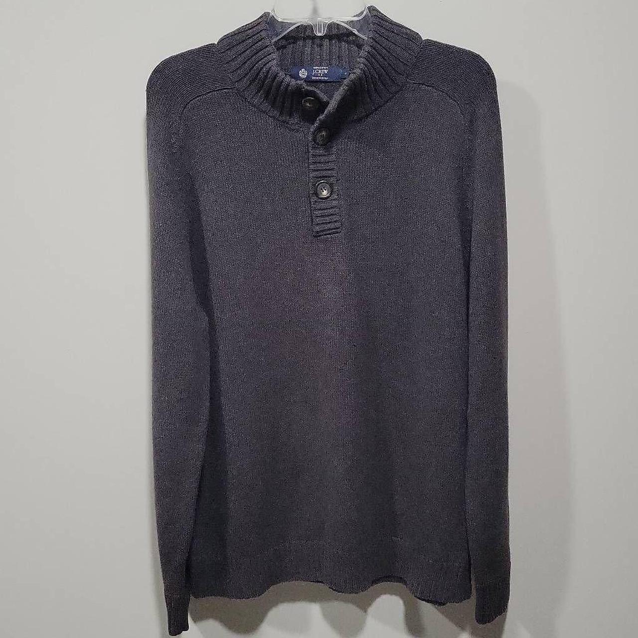 J. Crew Factory Men's Grey Grandpa 100% Cotton Cowl... - Depop