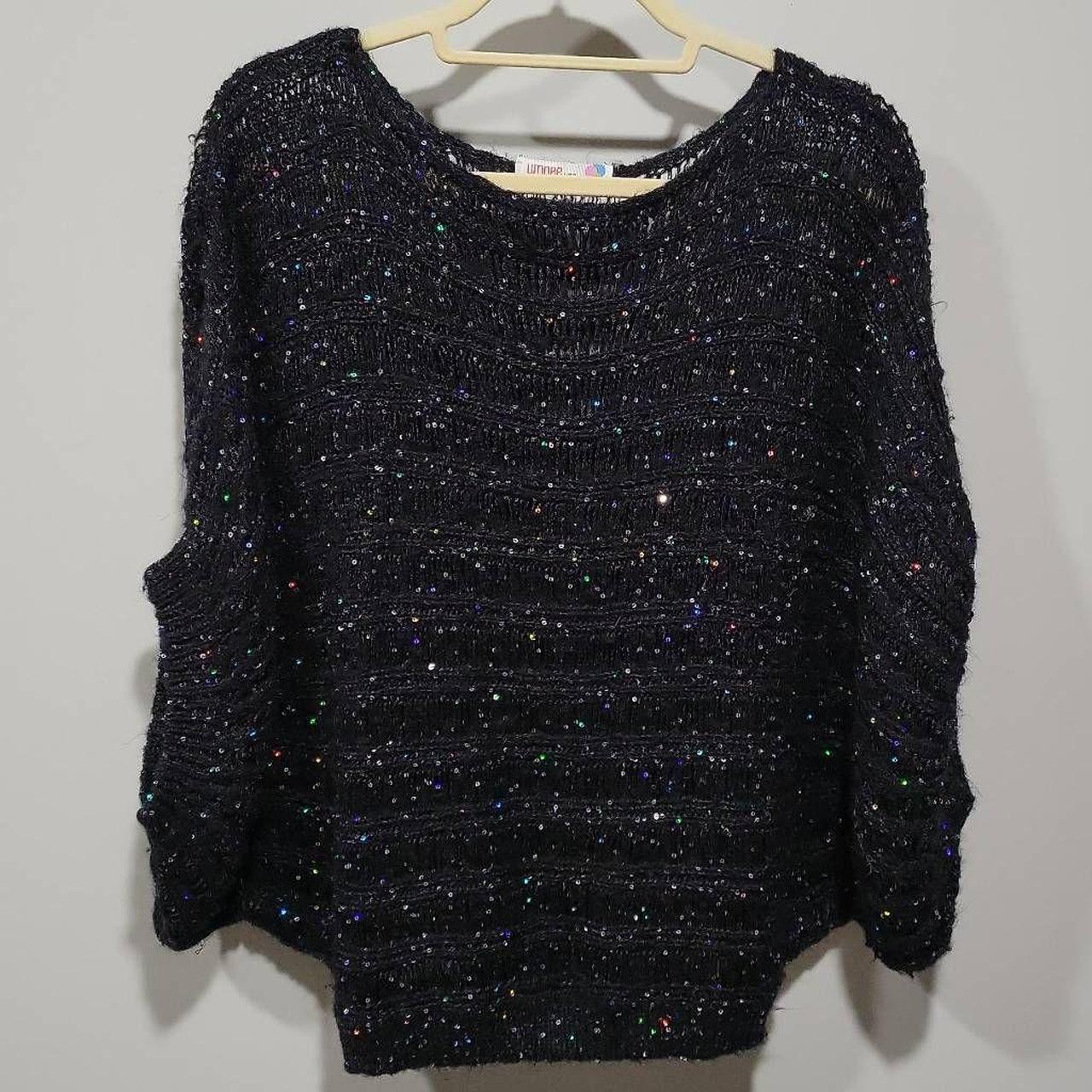 Zara multicolored sequin top sweater